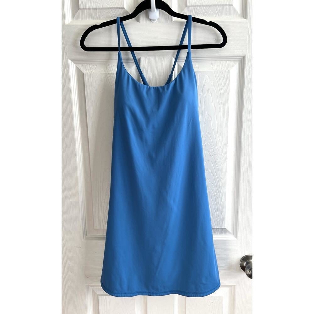 HALARA Gloomy Blue SoftlyZero Plush Backless Active Tennis Golf Skort Dress Sz L - Picture 2 of 12